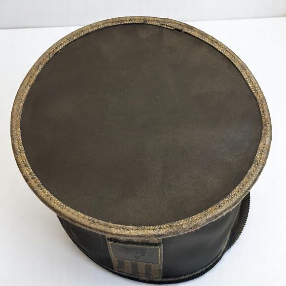 Fendi Complemento Cosmetics Bag Case Black Nylon Pequin Striped w/Comb & Mirror - Picture 12 of 12